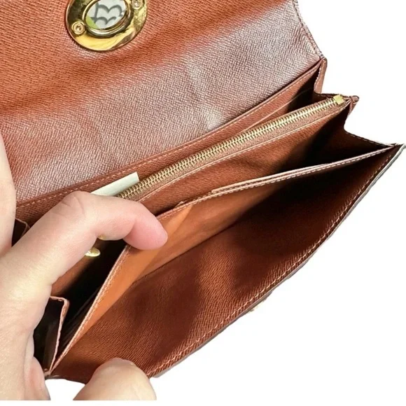 💯Authentic Louis Vuitton Monogram Vachetta Leather Boetie Sarah Wallet Dust Bag - Picture 10 of 13